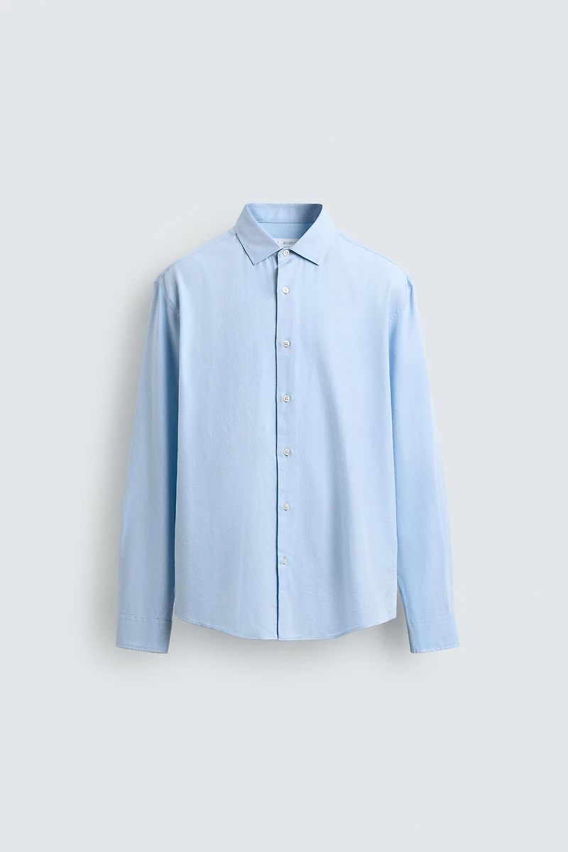 STRUCTURED TWILL SHIRT