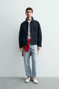 SURCHEMISE RELAXED FIT TOILE DÉLAVÉE