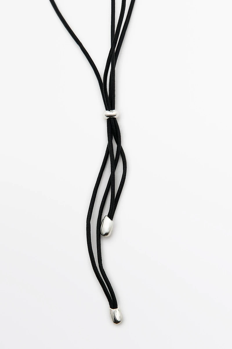 Envelope cord necklace
