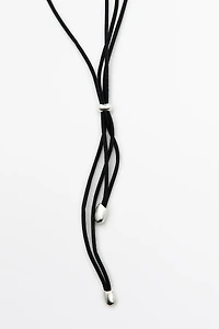 Envelope cord necklace