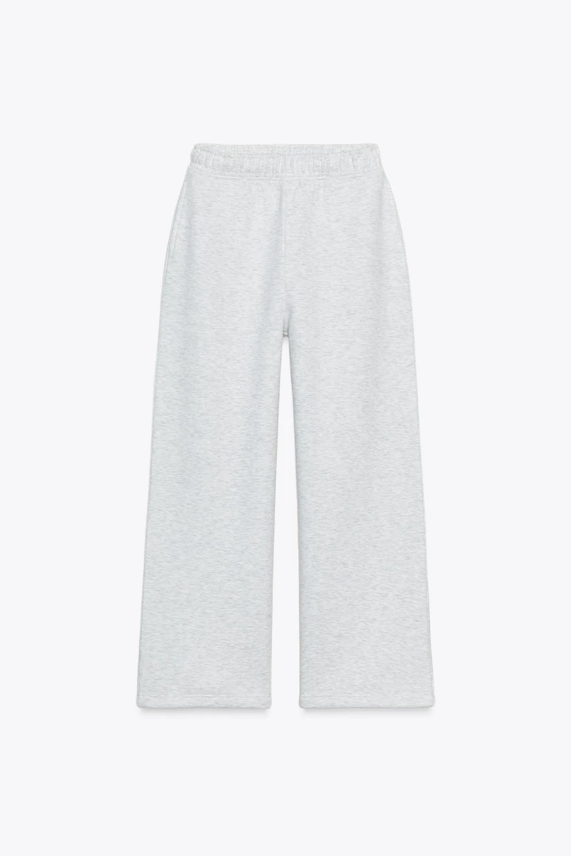 ADJUSTABLE HEM STRAIGHT BASIC FLEECE PANTS
