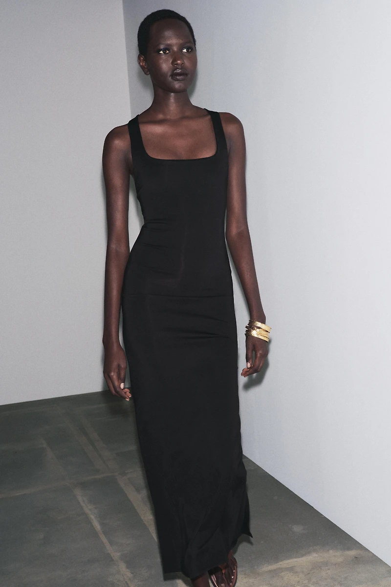 LONG POLYAMIDE DRESS