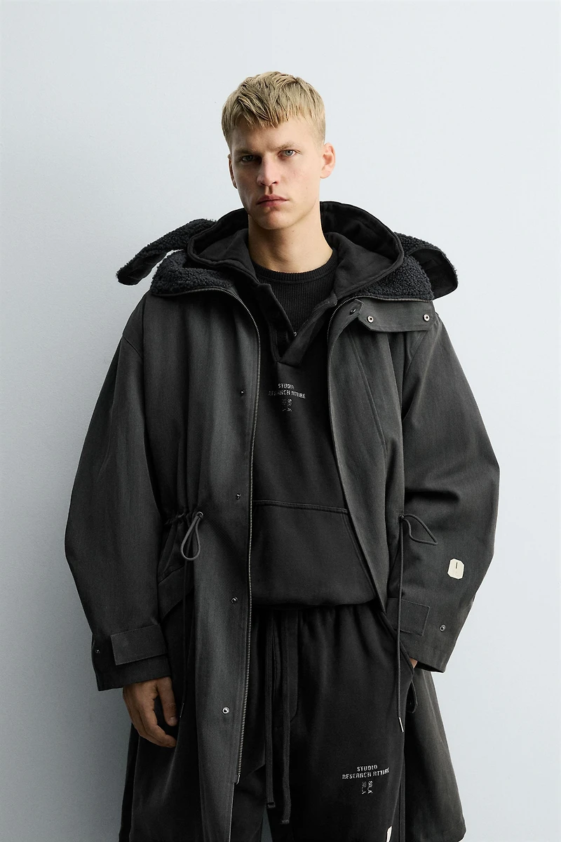 OVERSIZED FIT HOODIE PARKA X SR_A