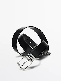 Reversible nappa leather belt