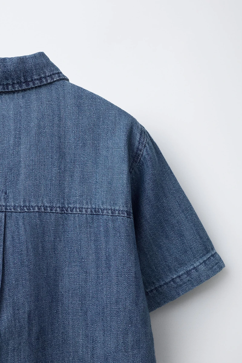FLOWY DENIM SHIRT