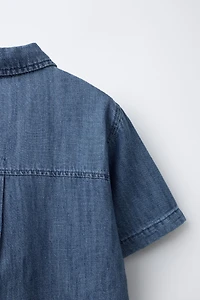 FLOWY DENIM SHIRT