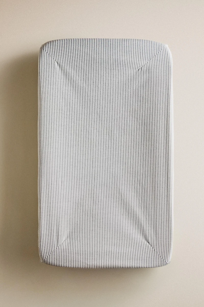 STRIPED BABY CHANGING MAT COVER