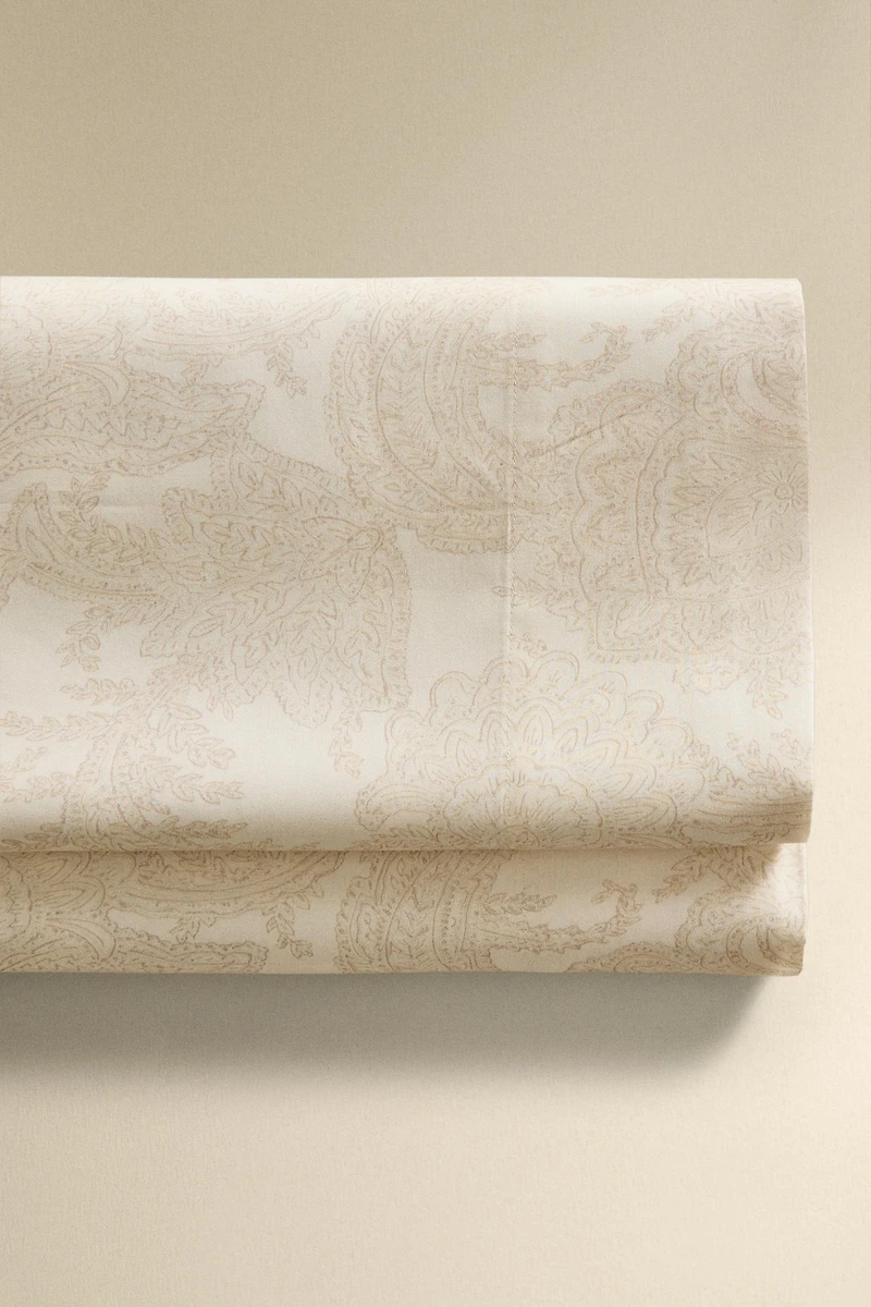 PAISLEY PRINT SATEEN FLAT SHEET