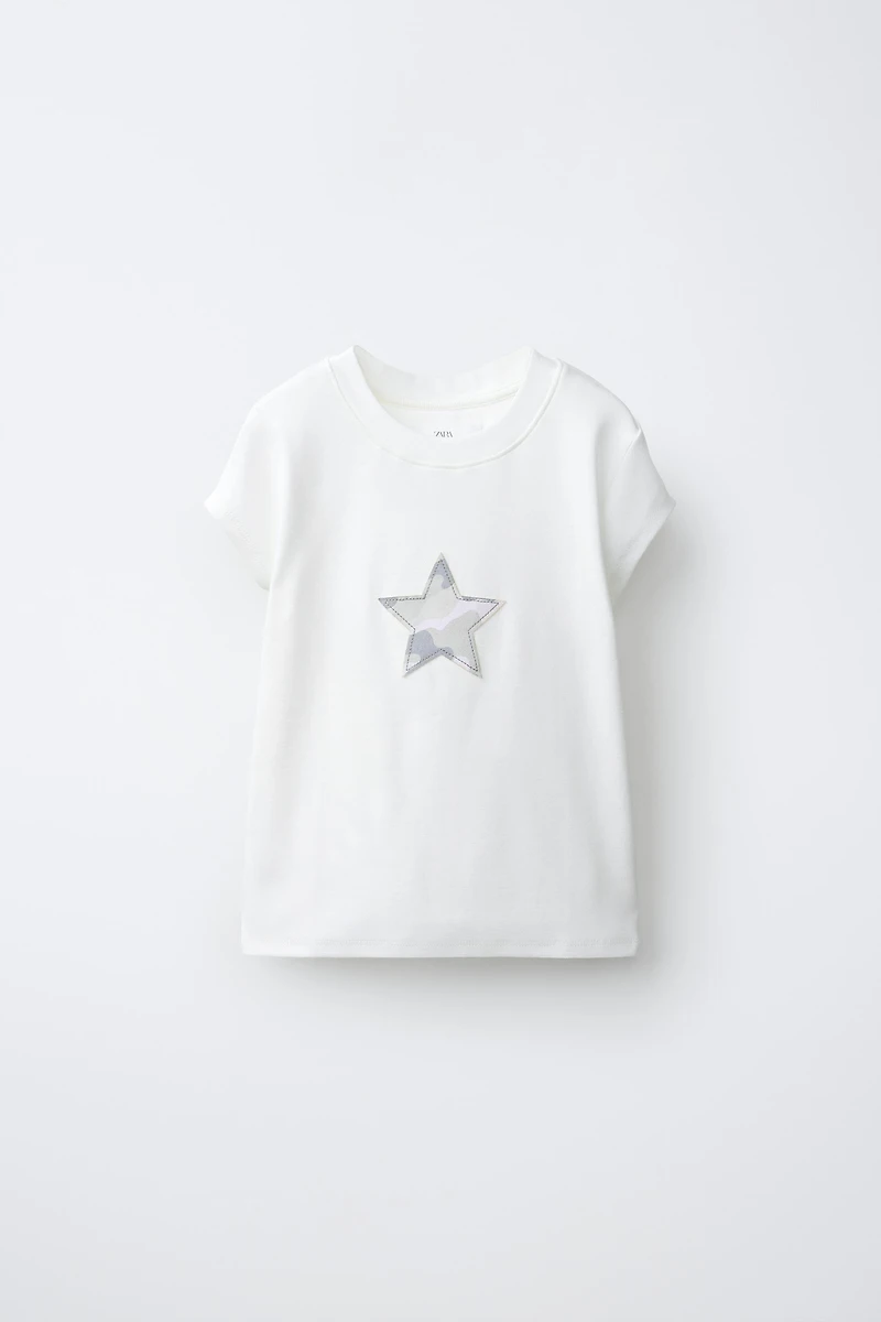 T-SHIRT À PIÈCE CAMOUFLAGE