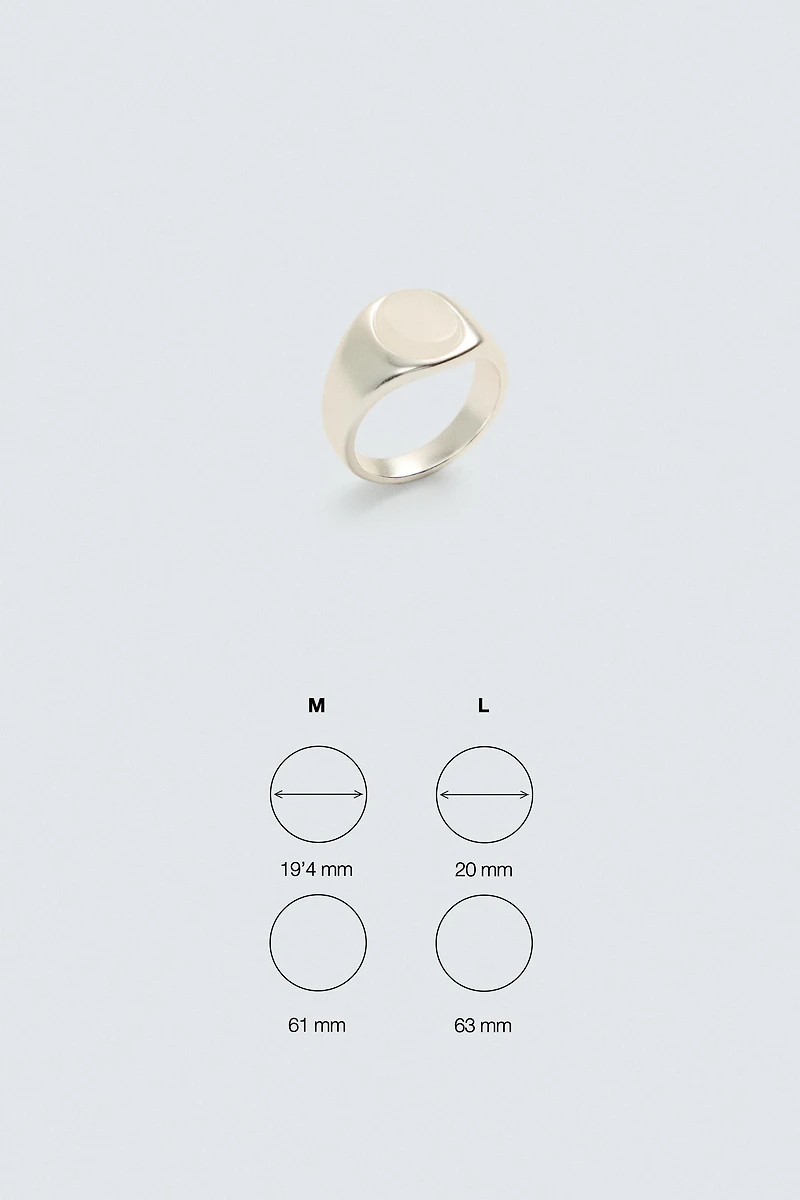 COMBINED STONE SIGNET RING