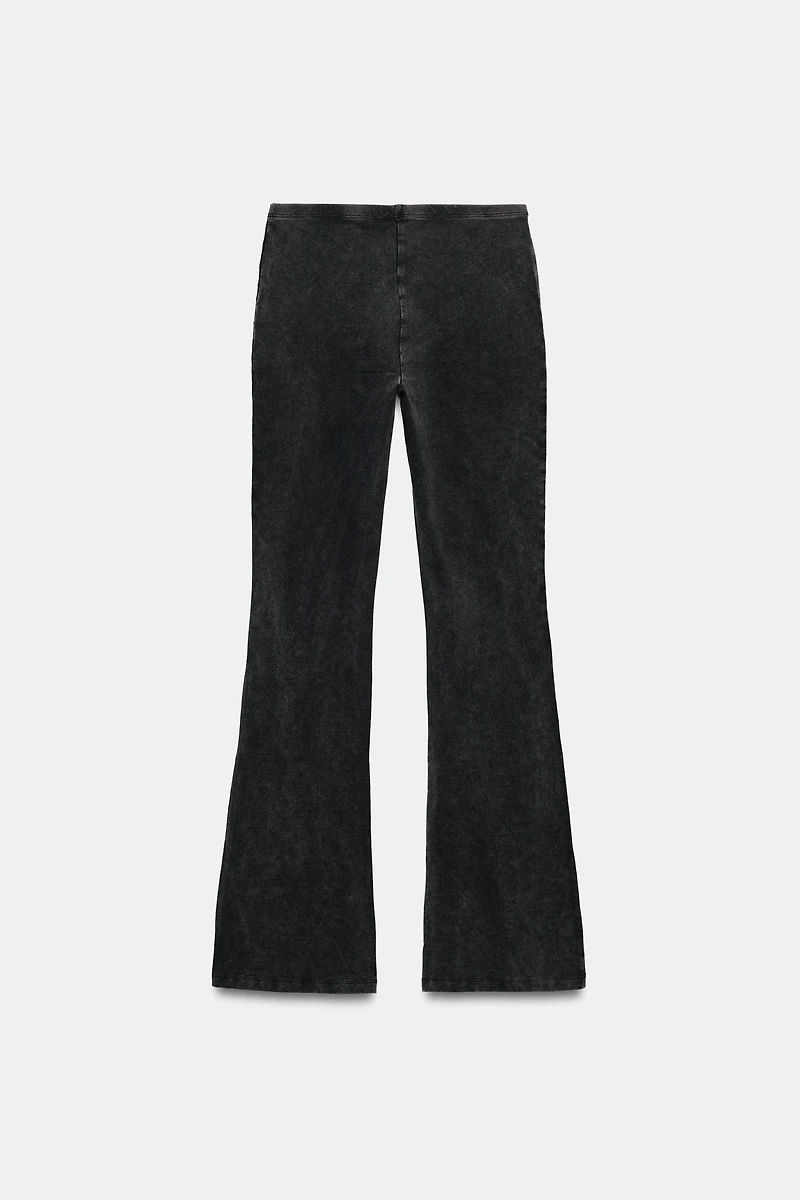 WASHED FLARE PANTS WITH STUDS