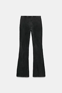 WASHED FLARE PANTS WITH STUDS