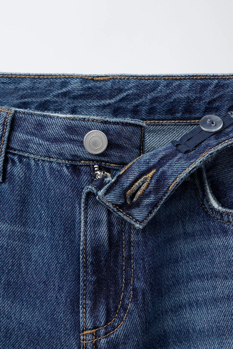 RIPPED WIDE LEG JEANS