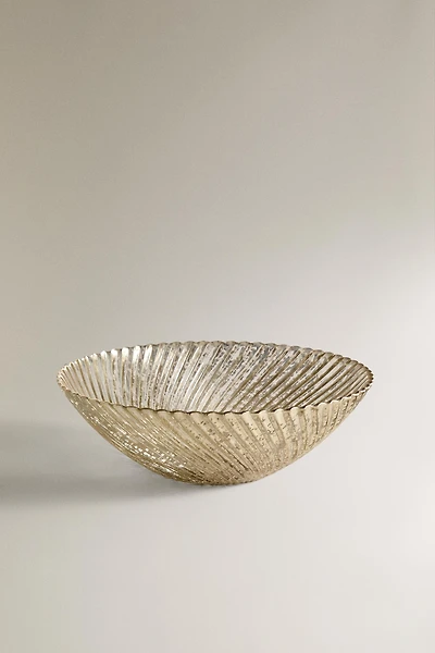 CHRISTMAS SHINY GLASS SALAD BOWL