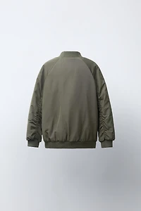 BLOUSON BOMBER À DOUBLURE CONTRASTÉE