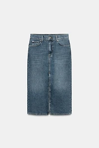 ZW COLLECTION DENIM SKIRT WITH SLIT