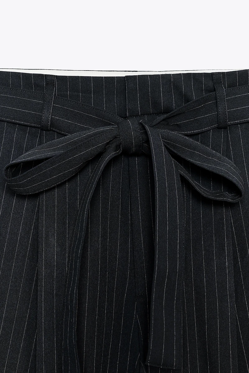 PLEATED BELTED PANTS