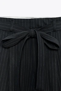 PLEATED BELTED PANTS