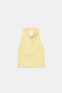 SATIN HALTER TOP