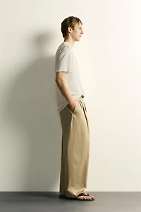 RELAXED FIT 100% LINEN T-SHIRT
