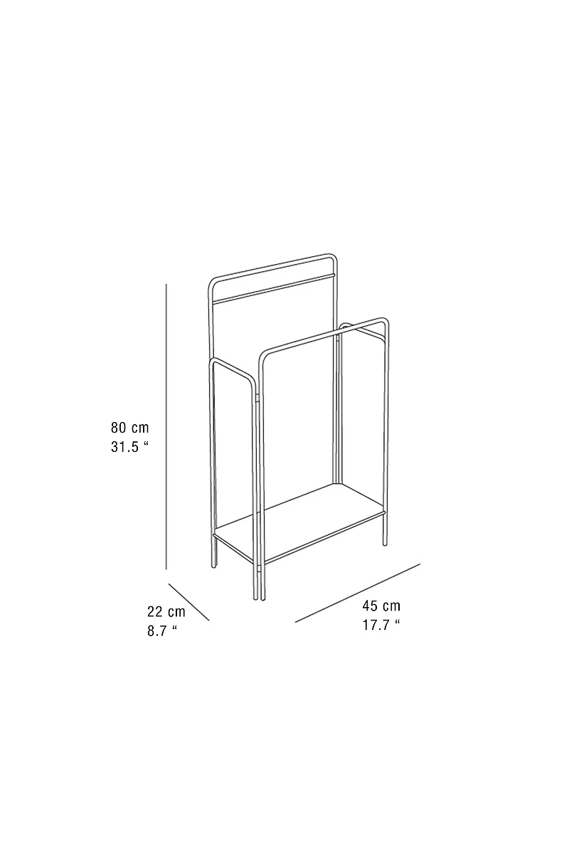 STEEL AND GLASS TOWEL RACK