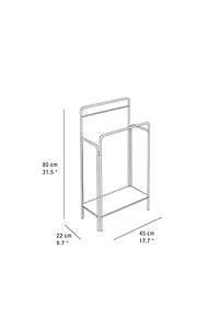 STEEL AND GLASS TOWEL RACK