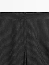 Flare fit pinstripe trousers