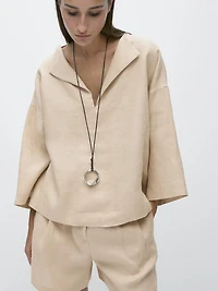 Flowing 100% linen blouse