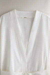 EMBROIDERED COTTON ROBE
