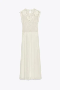 ZW COLLECTION EMBROIDERED COMBINATION DRESS