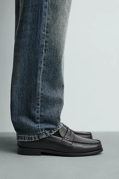 LEATHER PENNY LOAFERS