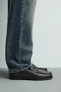 LEATHER PENNY LOAFERS