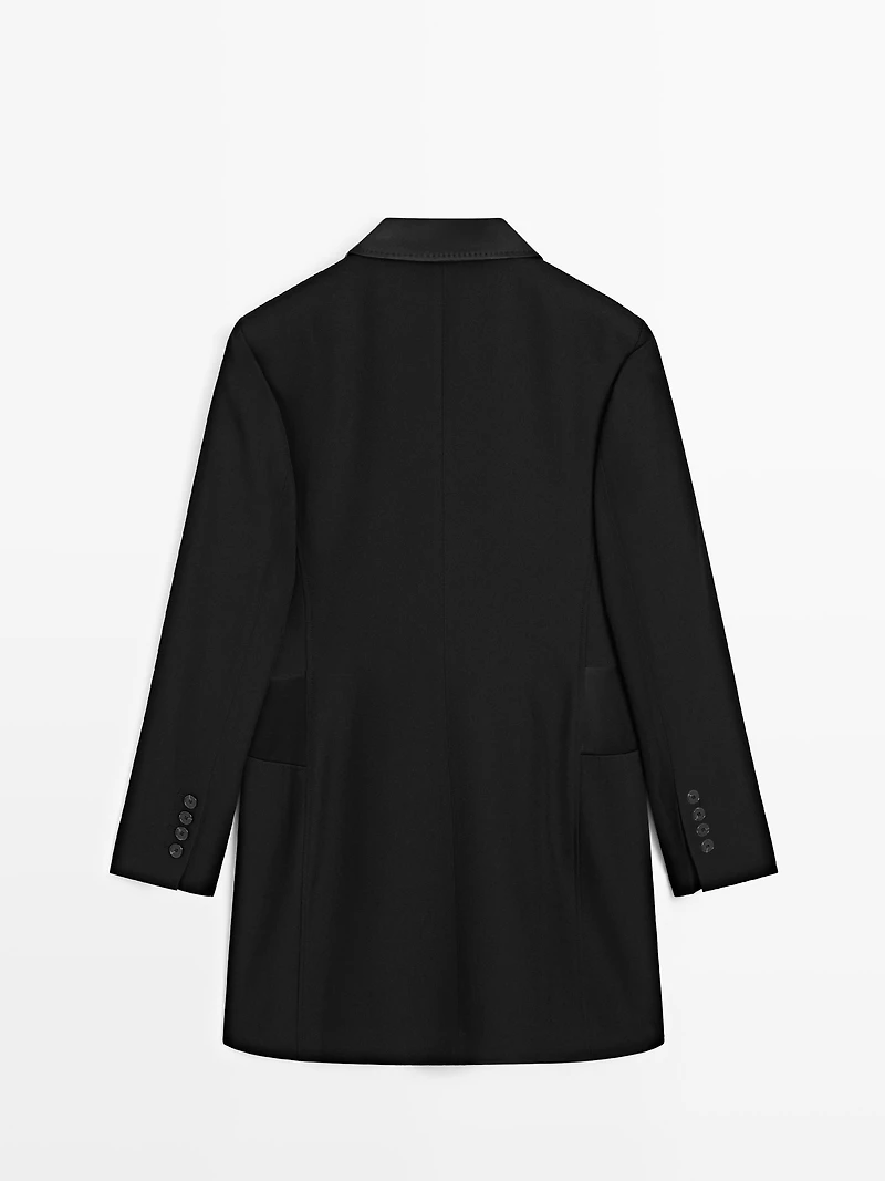 Blazer-style dress with satin detail