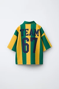 STRIPED TEAM SIX SEVEN POLO SHIRT