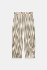 ZW COLLECTION FLOWY PLAID PANTS