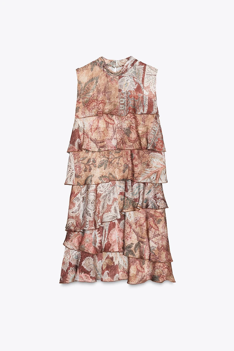 ROBE MINI IMPRIMÉE À VOLANTS