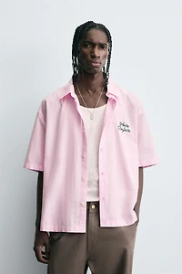 CHEMISE RAYURES TEXTE BIMATIÈRE