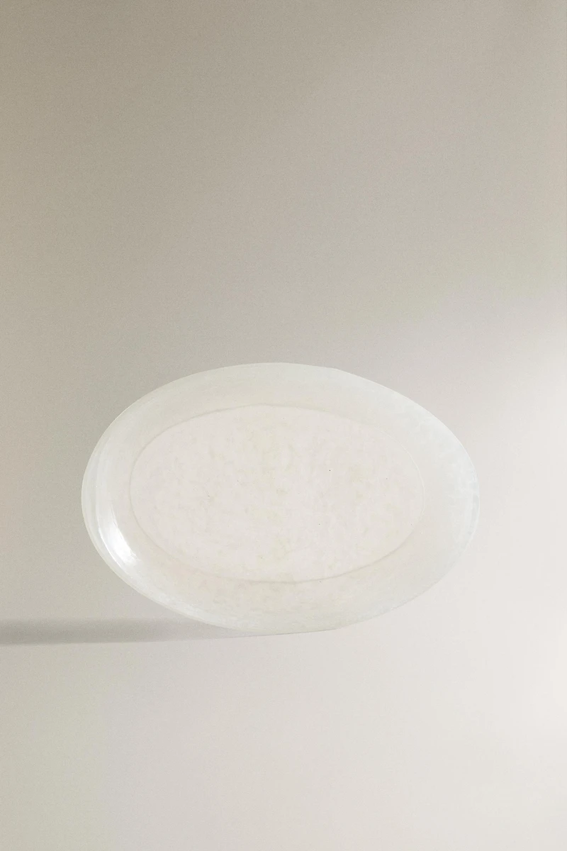 FROSTED GLASS BATHROOM SOAP DISH
