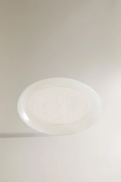 FROSTED GLASS BATHROOM SOAP DISH