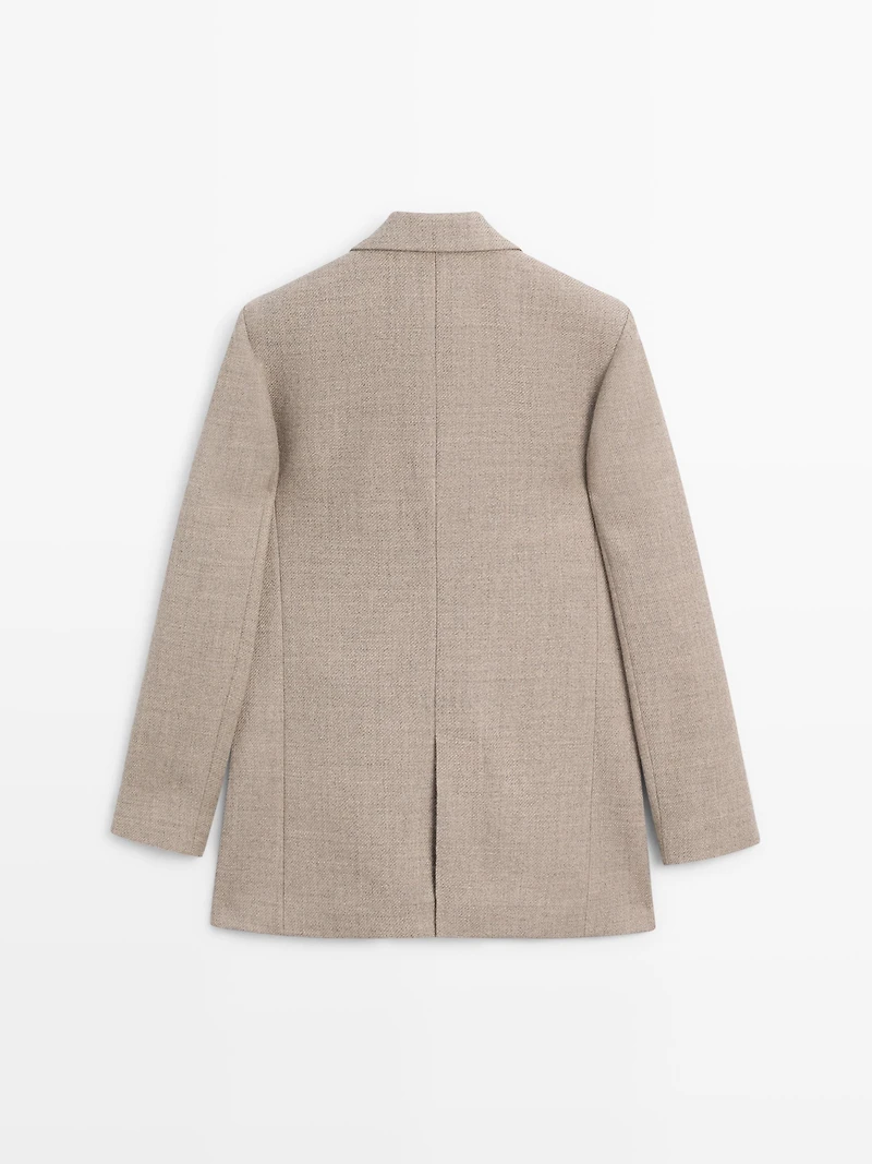 Flecked wool blazer