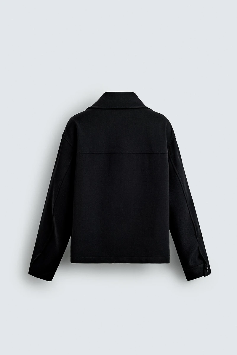 BOXY FIT ZIP-UP OVERSHIRT