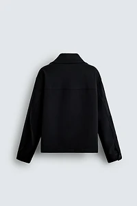BOXY FIT ZIP-UP OVERSHIRT