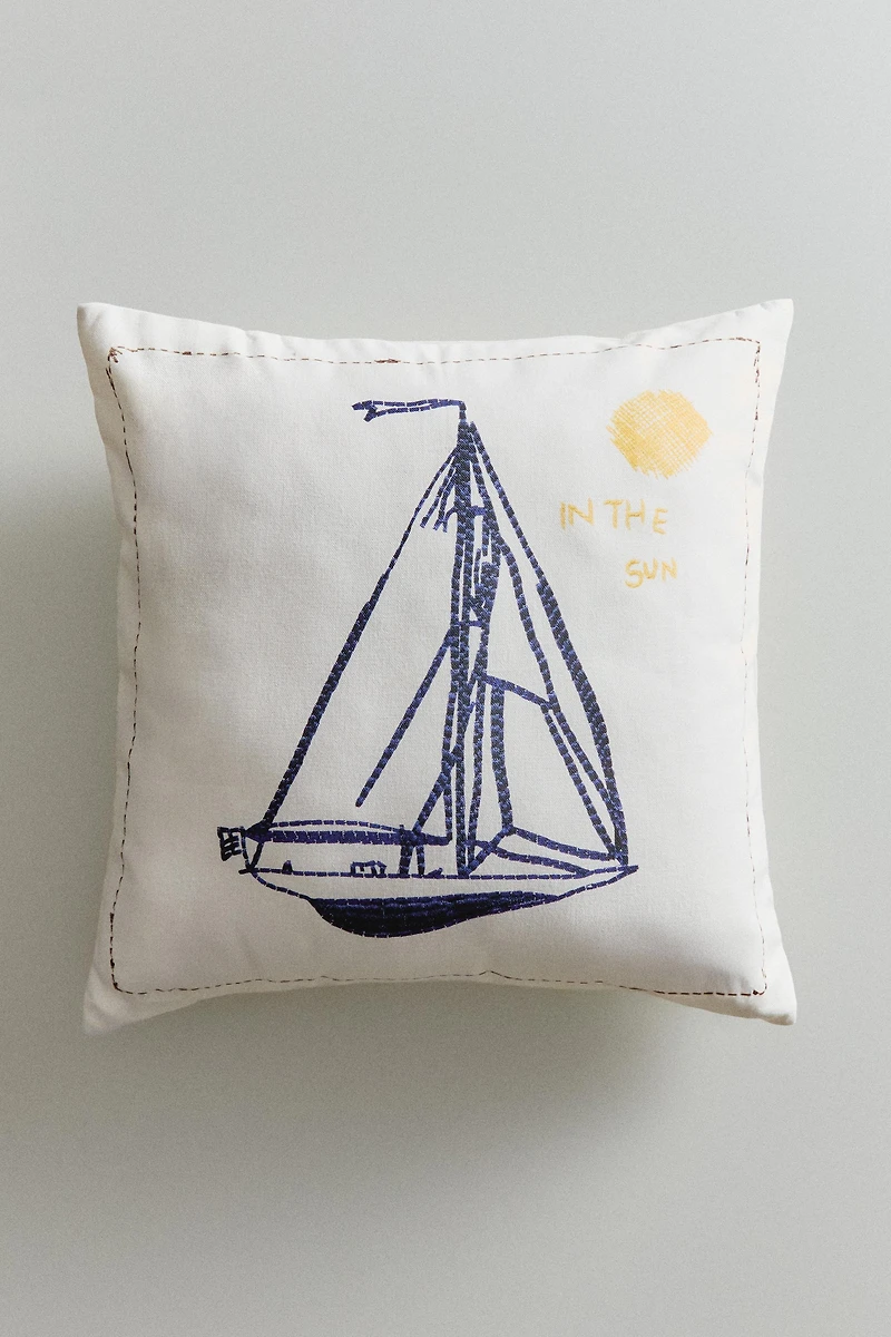 BOAT THROW PILLOW COVER