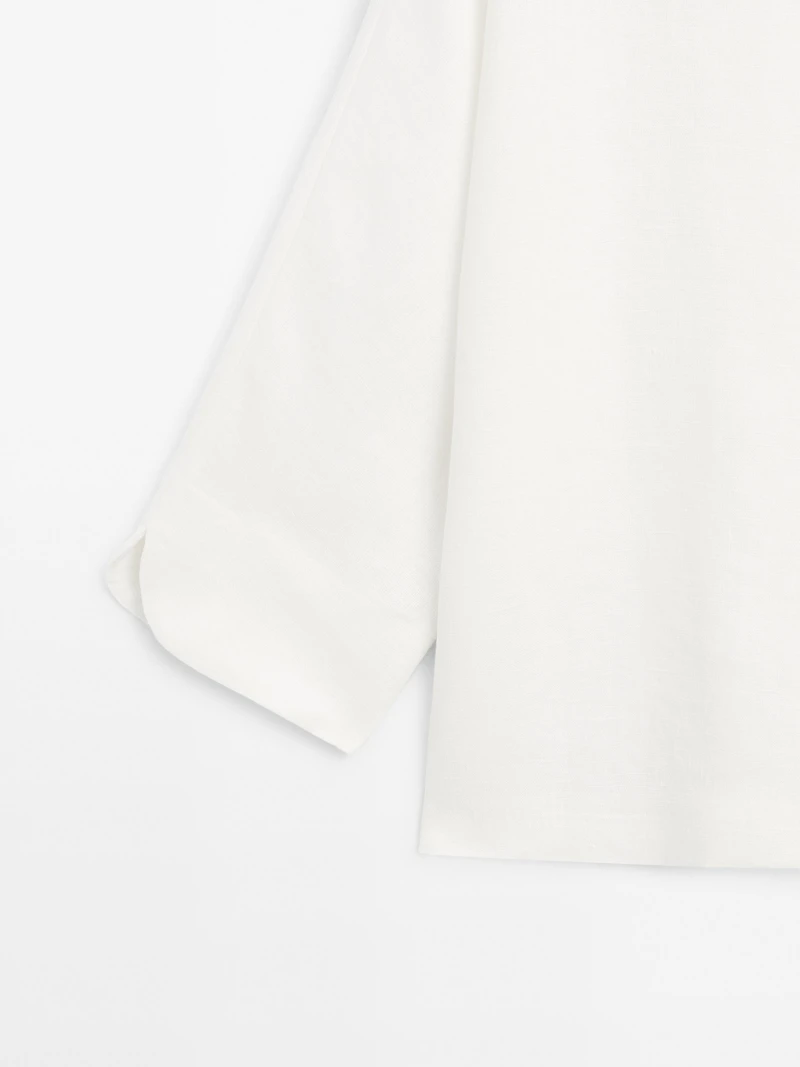 Kimono avec boutons 100 % lin