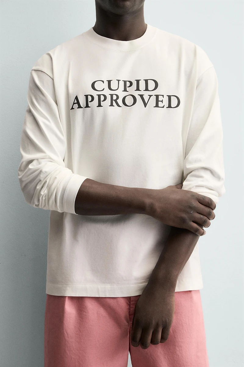 T-SHIRT À INSCRIPTION CUPIDON
