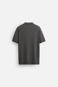 RIB KNIT POLO SHIRT