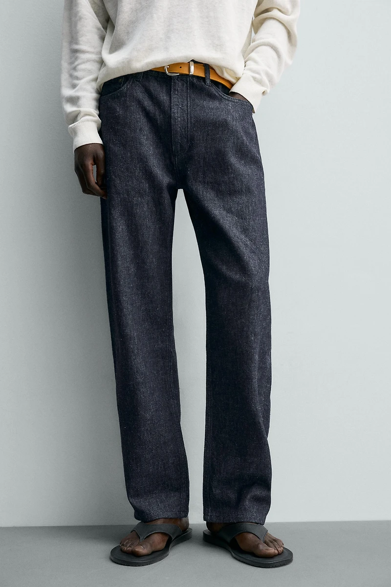 COTTON-HEMP STRAIGHT FIT JEANS