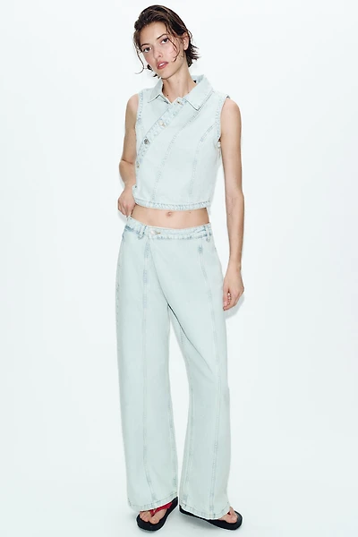 Z1975 LOW-RISE CROSSED JEANS