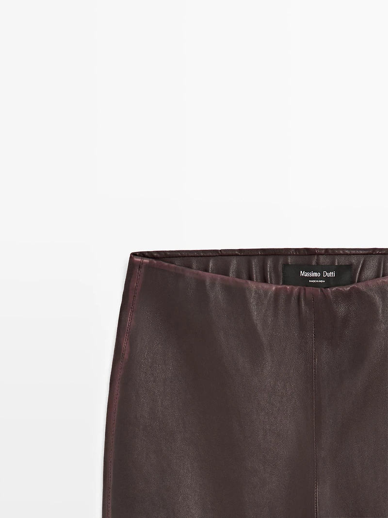Nappa leather leggings