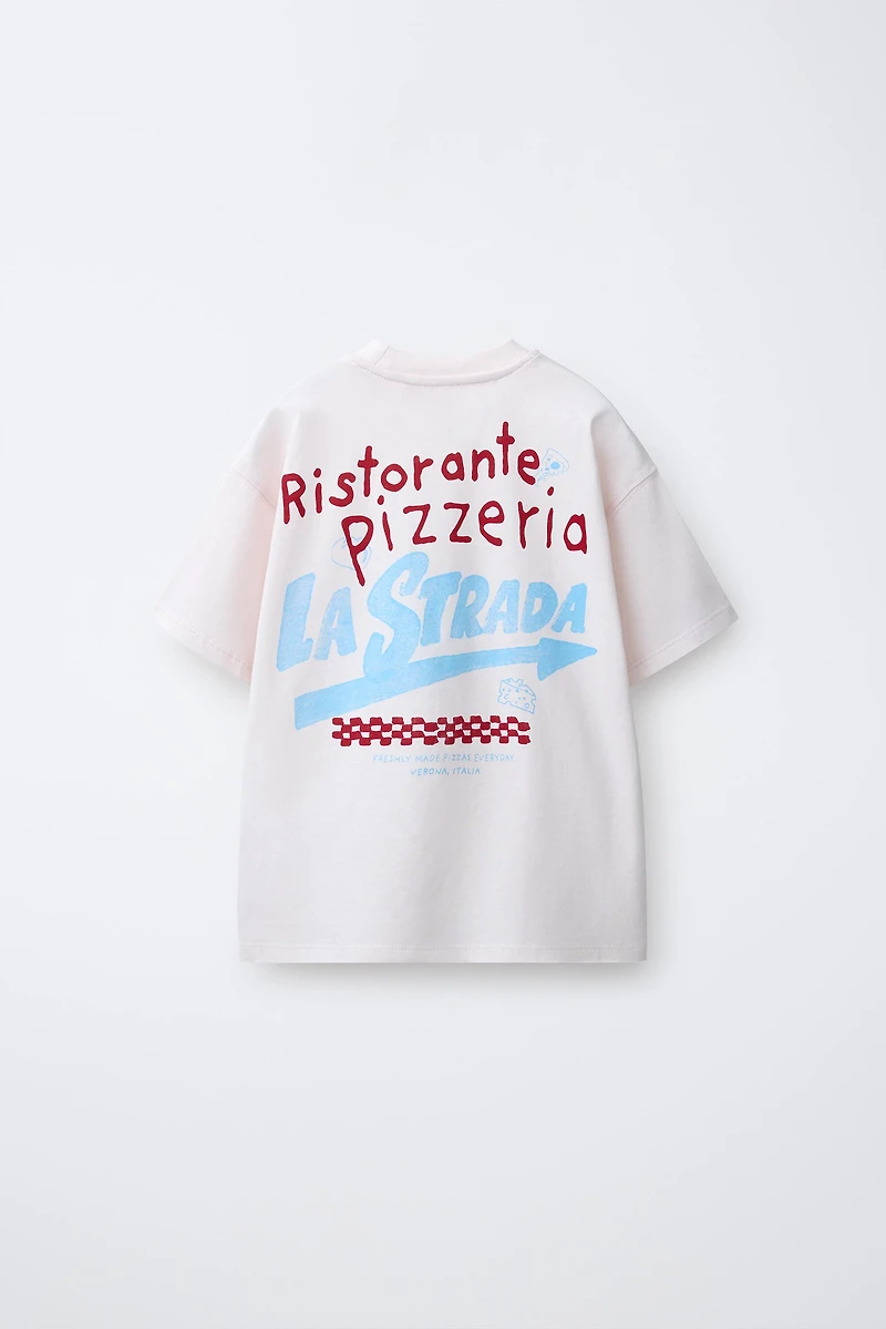 T-SHIRT IMPRIMÉ PIZZERIA
